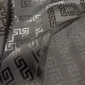 Плащевка черная геометрия (128797)