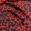 Вискоза красная анималистичная (150279)