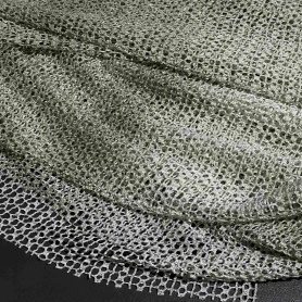 Полиэстер оливковый в сетку (152143)