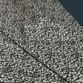 Хлопок черный с цветочным принтом (178489)