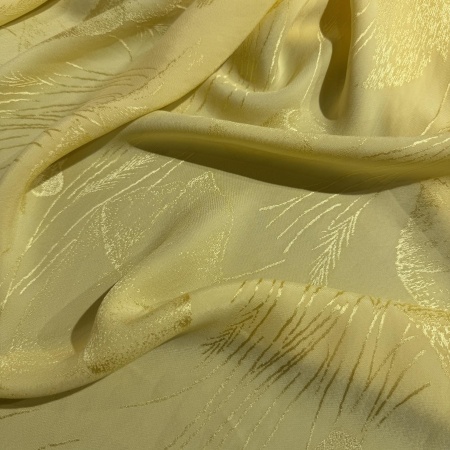 Вискоза желтая в цветочный принт (128797)