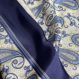 Вискоза кремовая с пейсли принтом (128794)