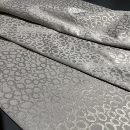 Поликоттон серый с геометрическим принтом (150231)