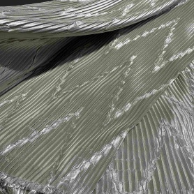 Полиэстер оливковый плиссированный (150276)