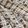 Вискоза бело-коричневая в клетку (125665)