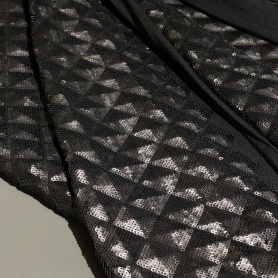 Вискоза черная с пайетками (158359)