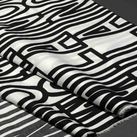 Хлопок белый с текстовым принтом (178488-1)