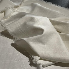 Хлопок белый в клетку (187331)