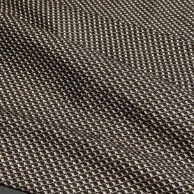 Хлопок коричневый с геометрическим принтом (187405-5)