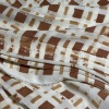Вискоза бело-коричневая в клетку (125665)