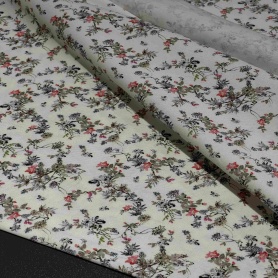 Хлопок белый с цветочным принтом (150256-3)