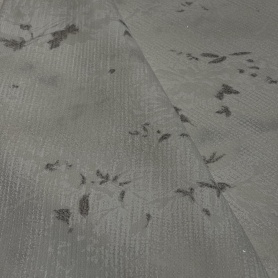 Полиэстер белый с цветочным узором (150280)