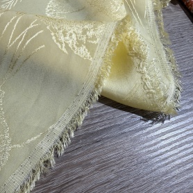 Вискоза желтая в цветочный принт (128797)