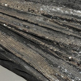 Полиэстер черный с пайетками (178245-4)