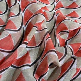 Вискоза бежевая геометрия (181477)