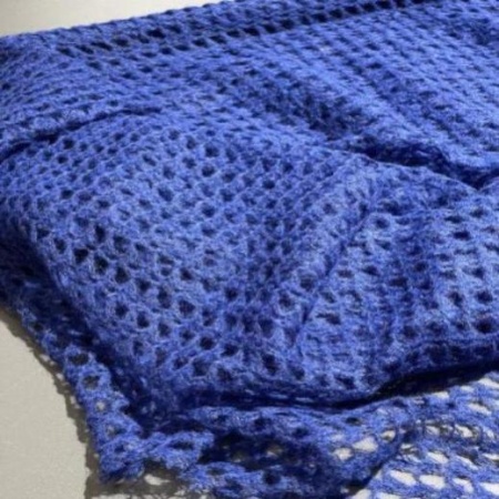 Шерсть синяя с ажурным узором (134479)