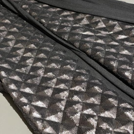 Вискоза черная с пайетками (158359)