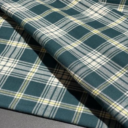 Хлопок зеленый в клетку (183942-2)