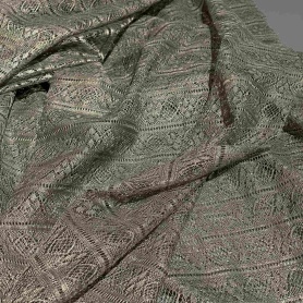 Полиэстер хаки кружевной (184017-1)