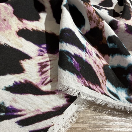 Вискоза молочная анималистичная (152168)