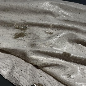 Полиэстер белый с пайетками (178416-1)