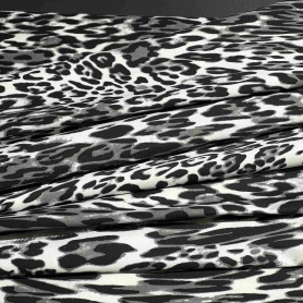 Хлопок белый с анималистичным принтом (178421)