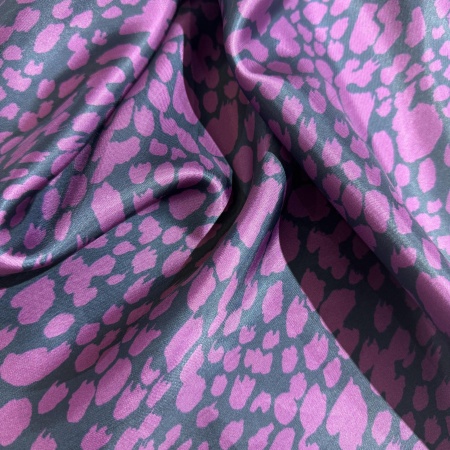 Вискоза синяя анималистичная (178410)