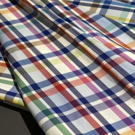 Хлопок мультиколор в клетку (143019-2)