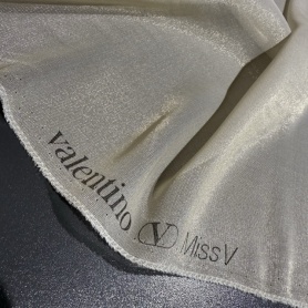 Шелк бежевый с металлическим блеском (181467-1) 