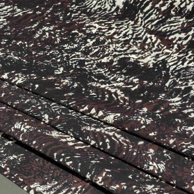 Хлопок шоколадный с анималистичным принтом (178399-1)