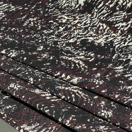 Хлопок шоколадный с анималистичным принтом (178399-1)