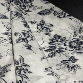 Хлопок белый с цветочным принтом (125566)