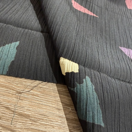 Вискоза черная с геометрией (158272)