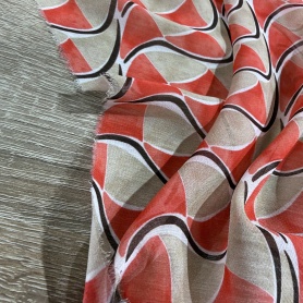 Вискоза бежевая геометрия (181477)