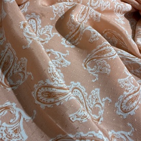 Вискоза розовая пейсли (150220)