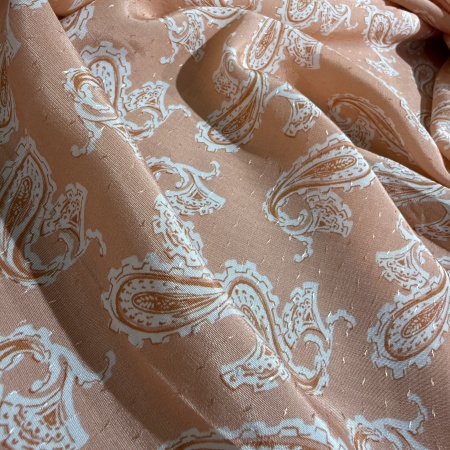 Вискоза розовая пейсли (150220)