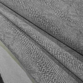 Хлопок серый со змеиным принтом (119327)