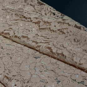 Полиэстер бежевый кружевной (119328)