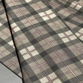 Хлопок коричневый в клетку (183942-1)
