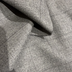 Шерсть серая в клетку (103950)