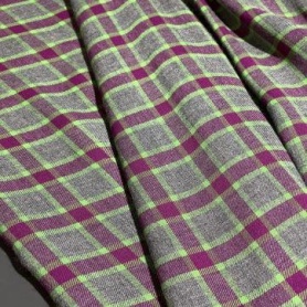 Хлопок серо-фиолетовый в клетку (183942)
