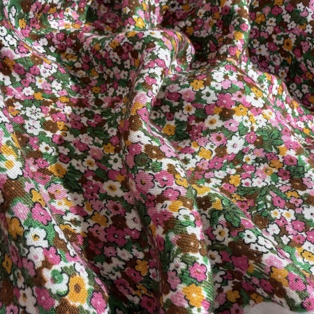 Вискоза молочная в цветочный принт (150258\1)