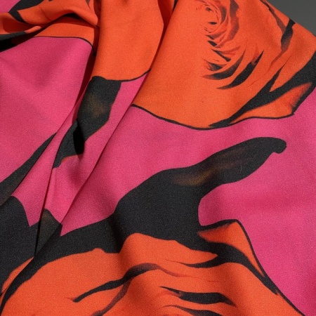 Вискоза мультиколор с цветочным принтом (134468)