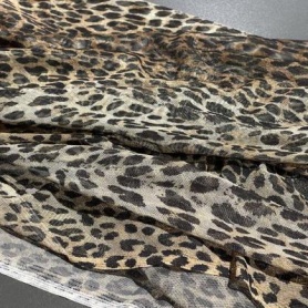 Полиэстер бежевый с анималистичным принтом (184053)