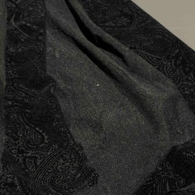 Полиэстер черный с принтом пейсли (184017)