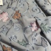 Вискоза серая с цветочным принтом (178457)