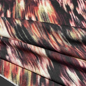 Полиэстер мультиколор с абстрактным принтом (115922)