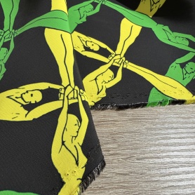 Вискоза коричневая силуэты (150203)