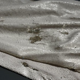 Полиэстер белый с пайетками (178416-1)