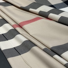 Полиэстер бежевый в полоску (128805)